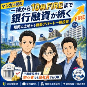 マンガで読む 一棟から10棟FIREまで銀行融資が続く 福岡の土地から新築アパート一棟投資 不動産投資の初心者でも会社員でもOK!